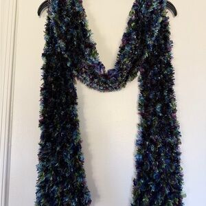 Croft & Barrow Multicolor Textured Scarf (Purples Blues and Greens)